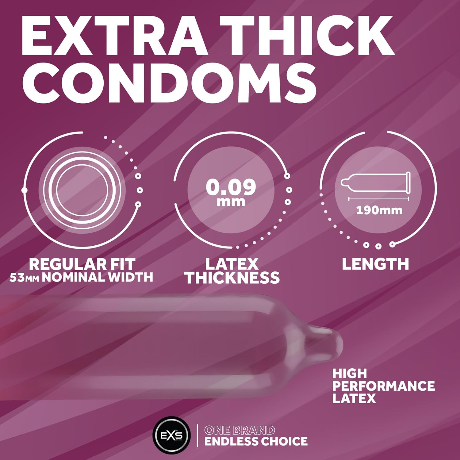 EXS Extra Thick 53mm Kondom 12 Stück dick