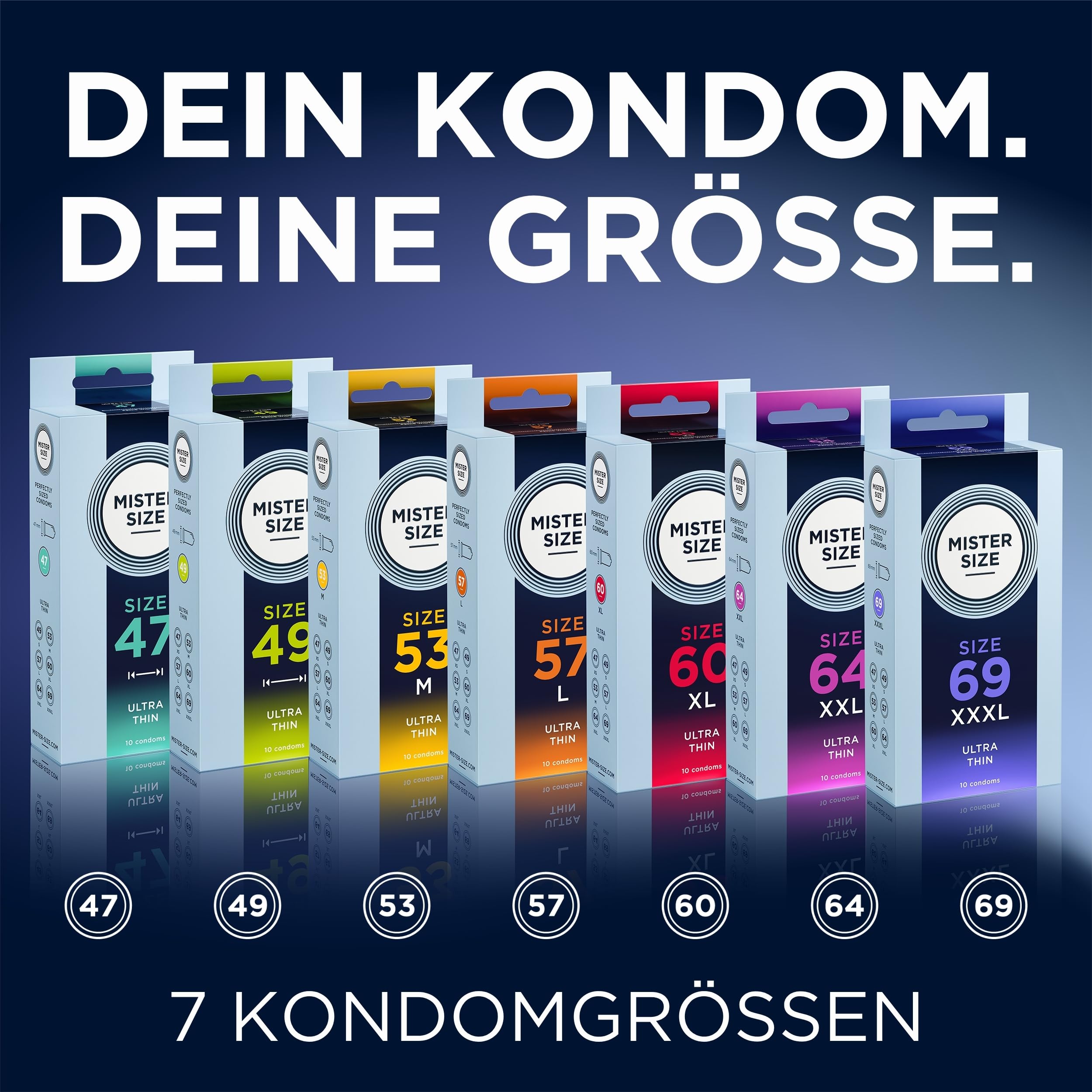 Mister Size Kondome 64 mm 3 Stück Extra Dünn vegan