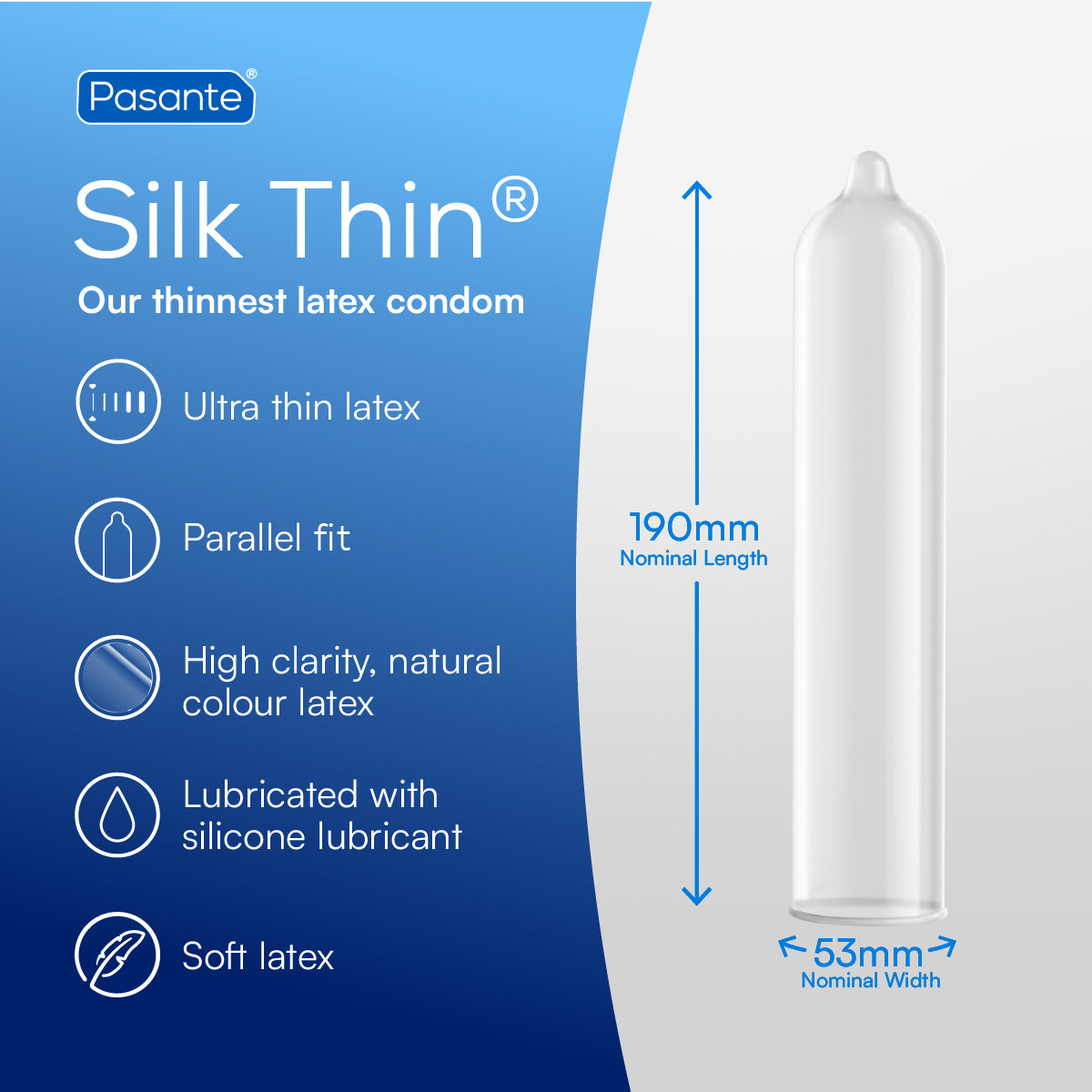 Pasante Silk Thin Kondome 12 Stück 0,04mm dünn
