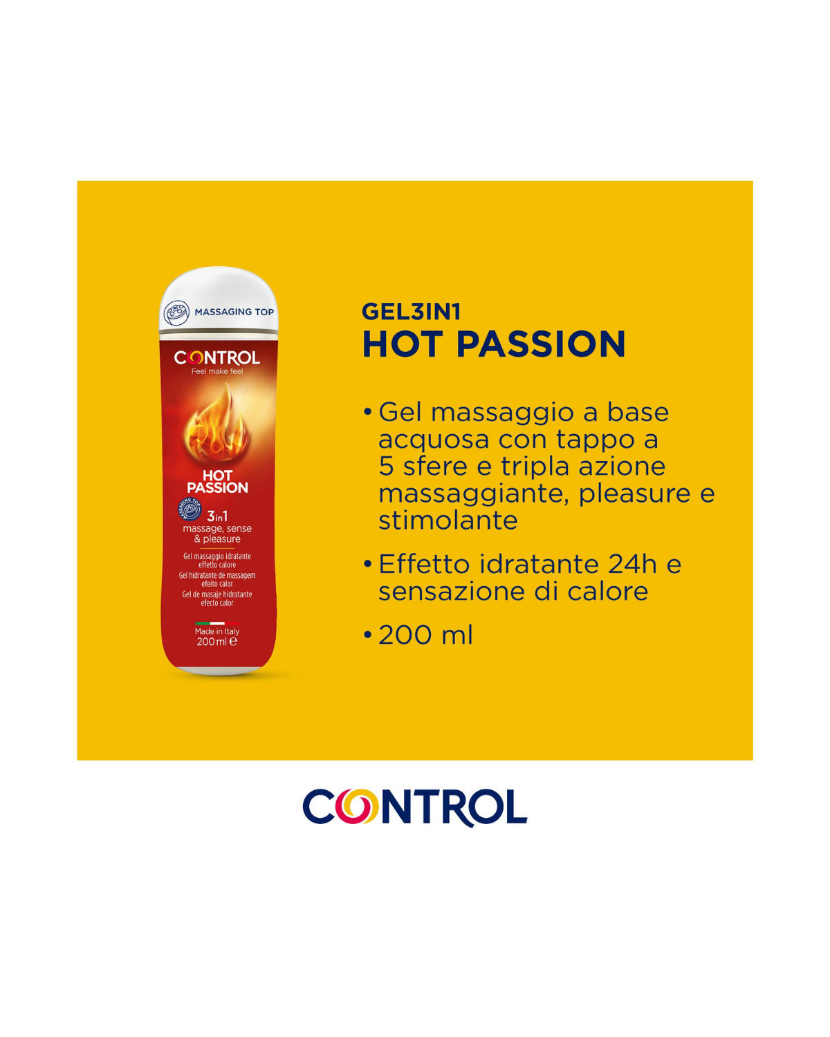Control Hot Passion Massagegel 200 ml wärmend