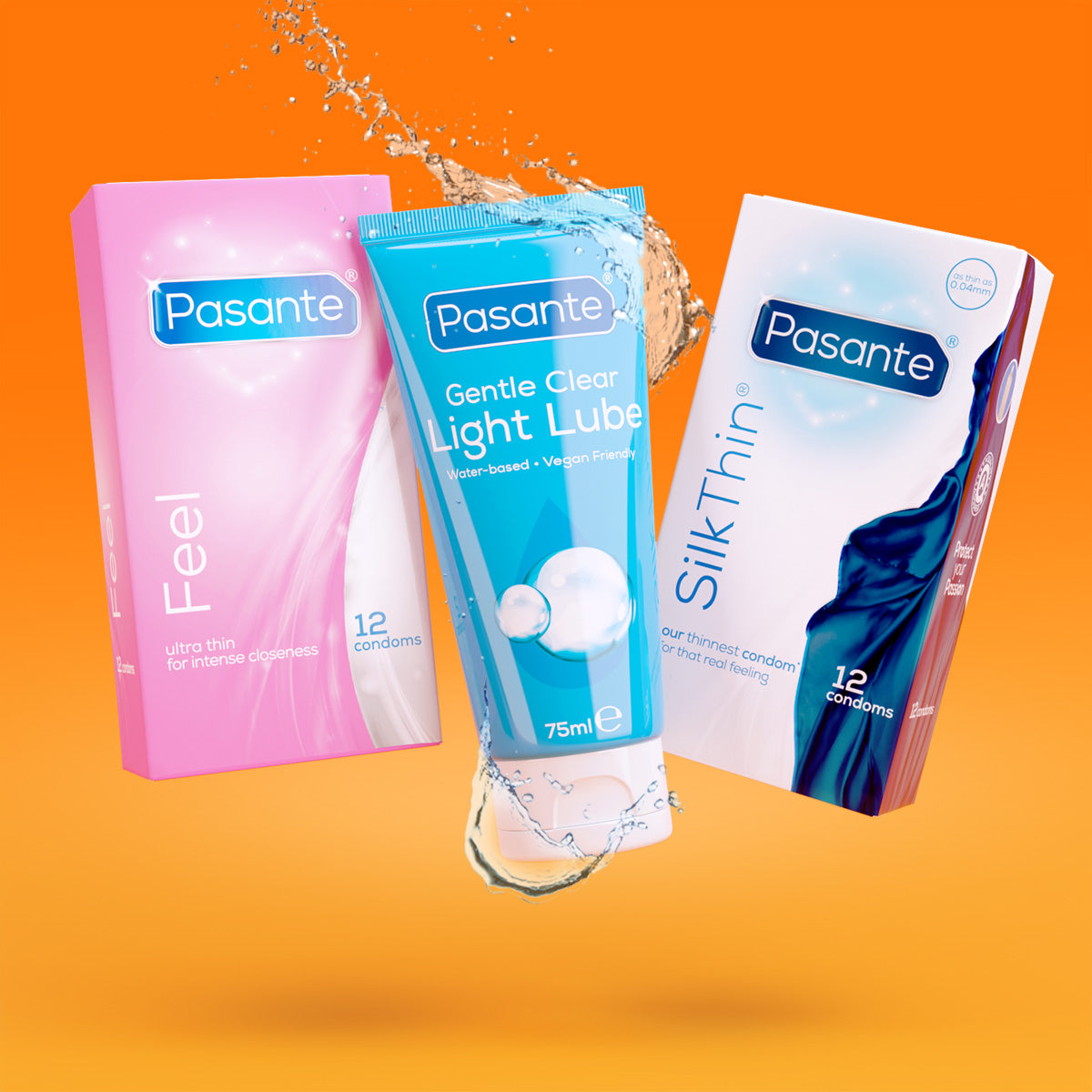 Pasante Variety Kondome+Gleitgel Bundle 24+75ml dünn