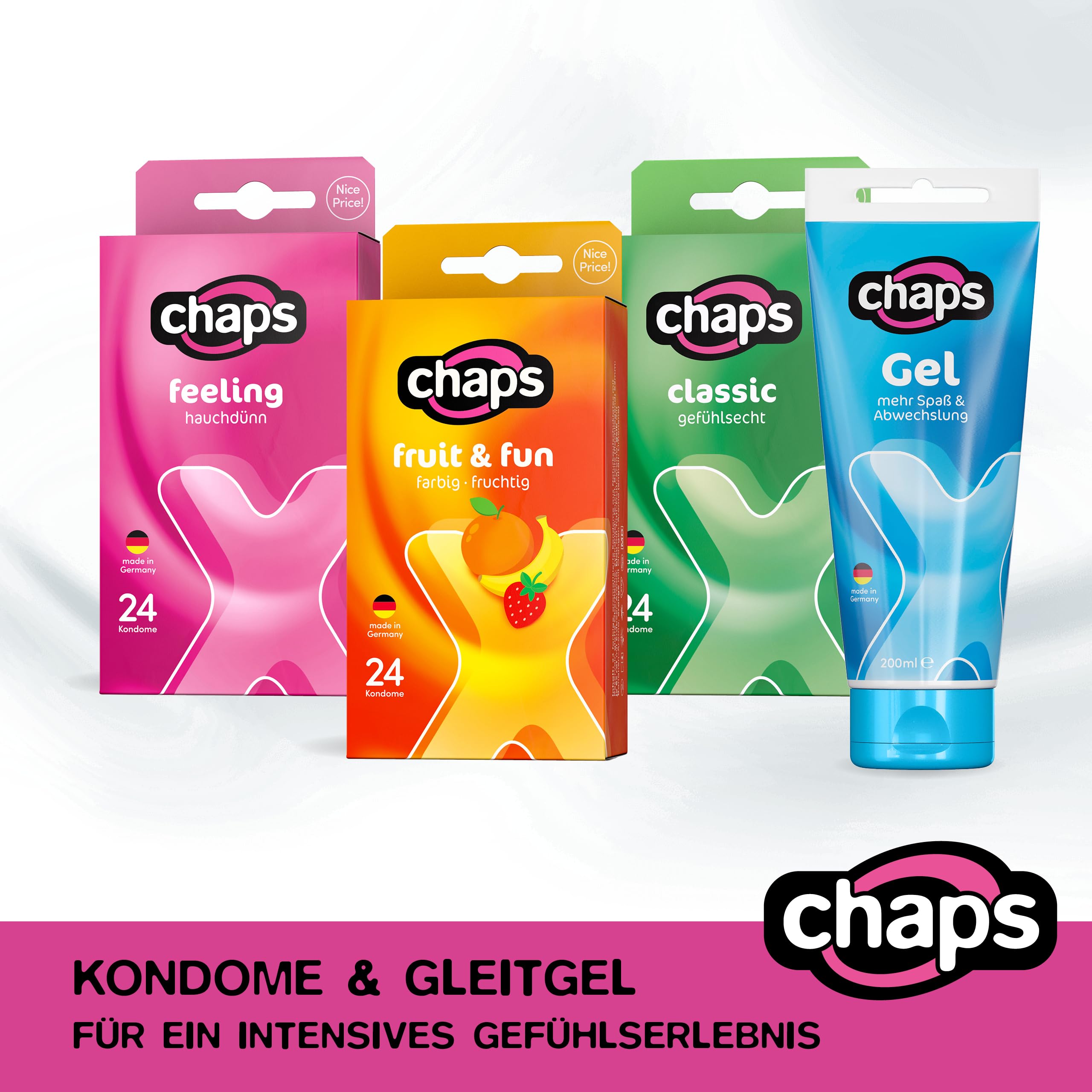 Chaps Classic Kondome transparent 24 Stück gefühlsecht 52 mm