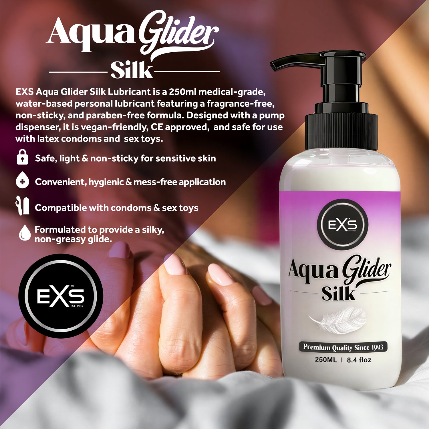 EXS AquaGlider Gleitgel 250ml wasserbasiert seidig