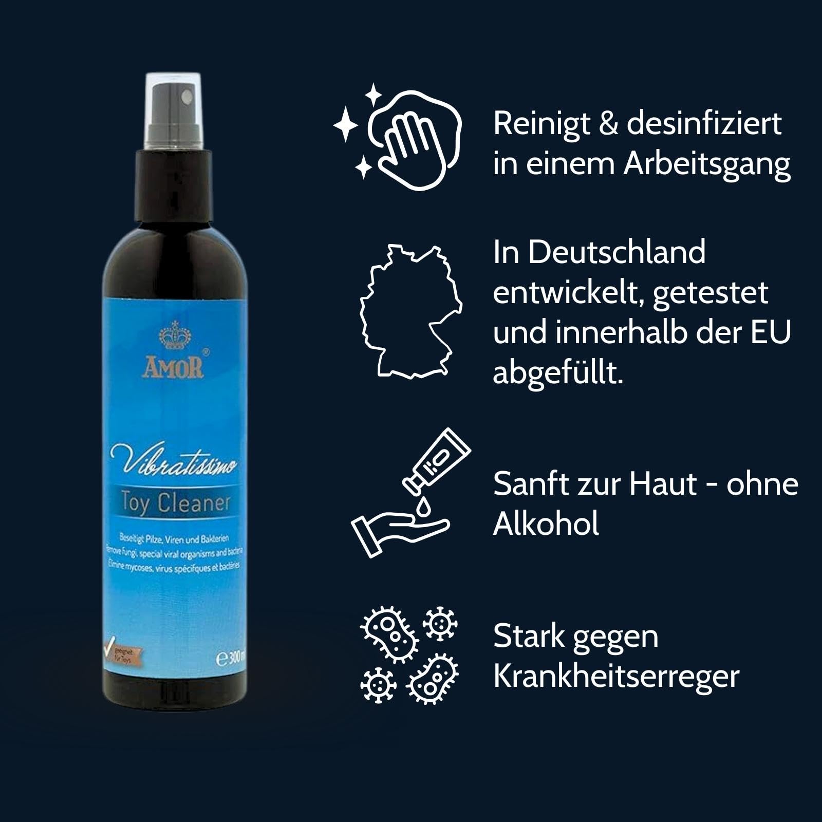 Vibratissimo Toy Cleaner Spray 3x300 ml ohne Alkohol