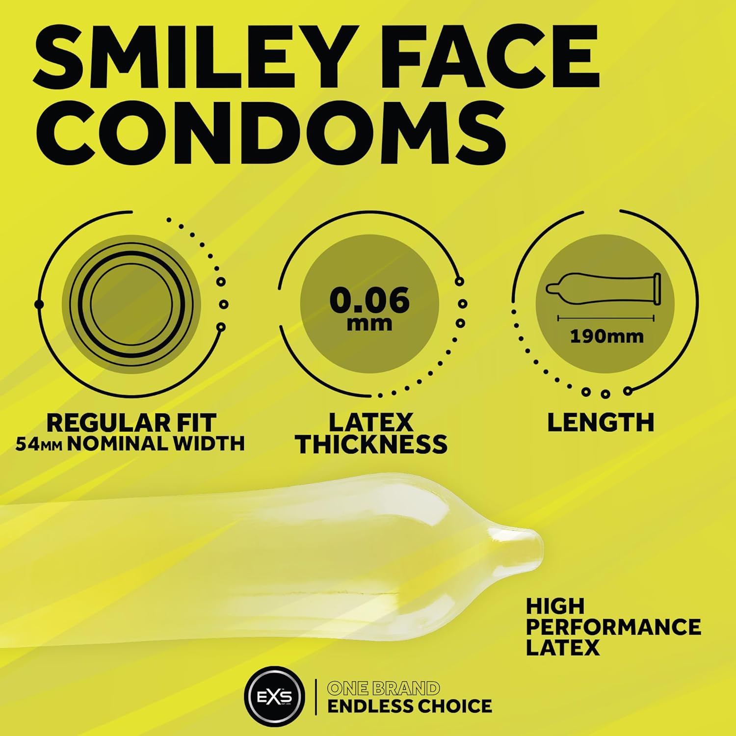 EXS Smiley Face Kondome 12 Stück 54mm Latex