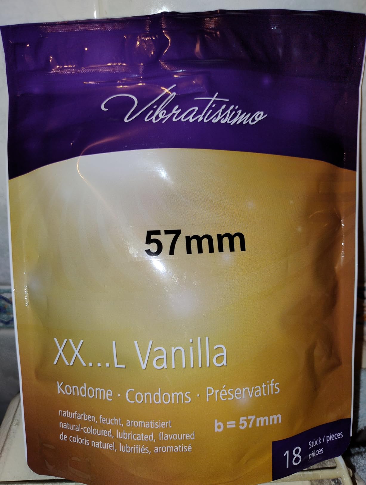 Vibratissimo Vanilla Kondome 18 Stück 64 mm Vanille gefühlsecht