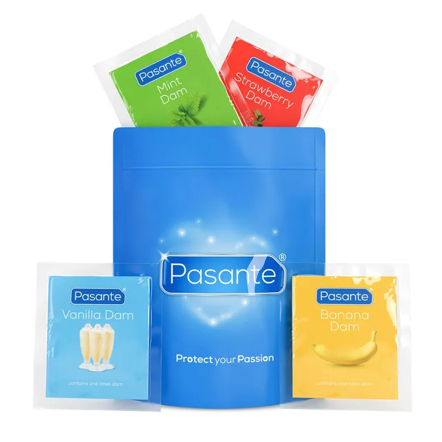 Pasante Oral Dams Lecktücher 8 Stück aromatisiert 4 Düfte