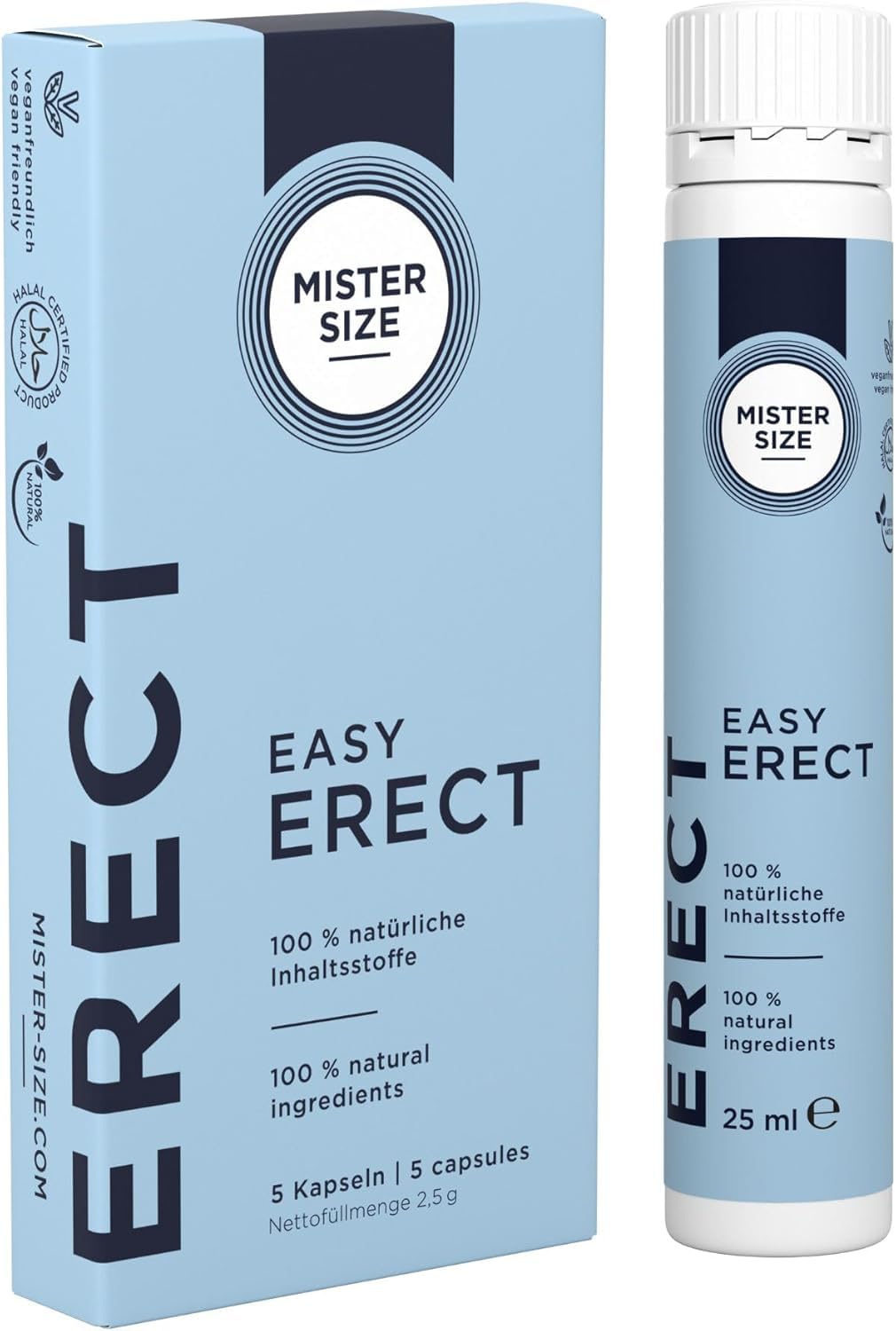 MISTER SIZE Easy Erect Shot vegan 5x25 ml
