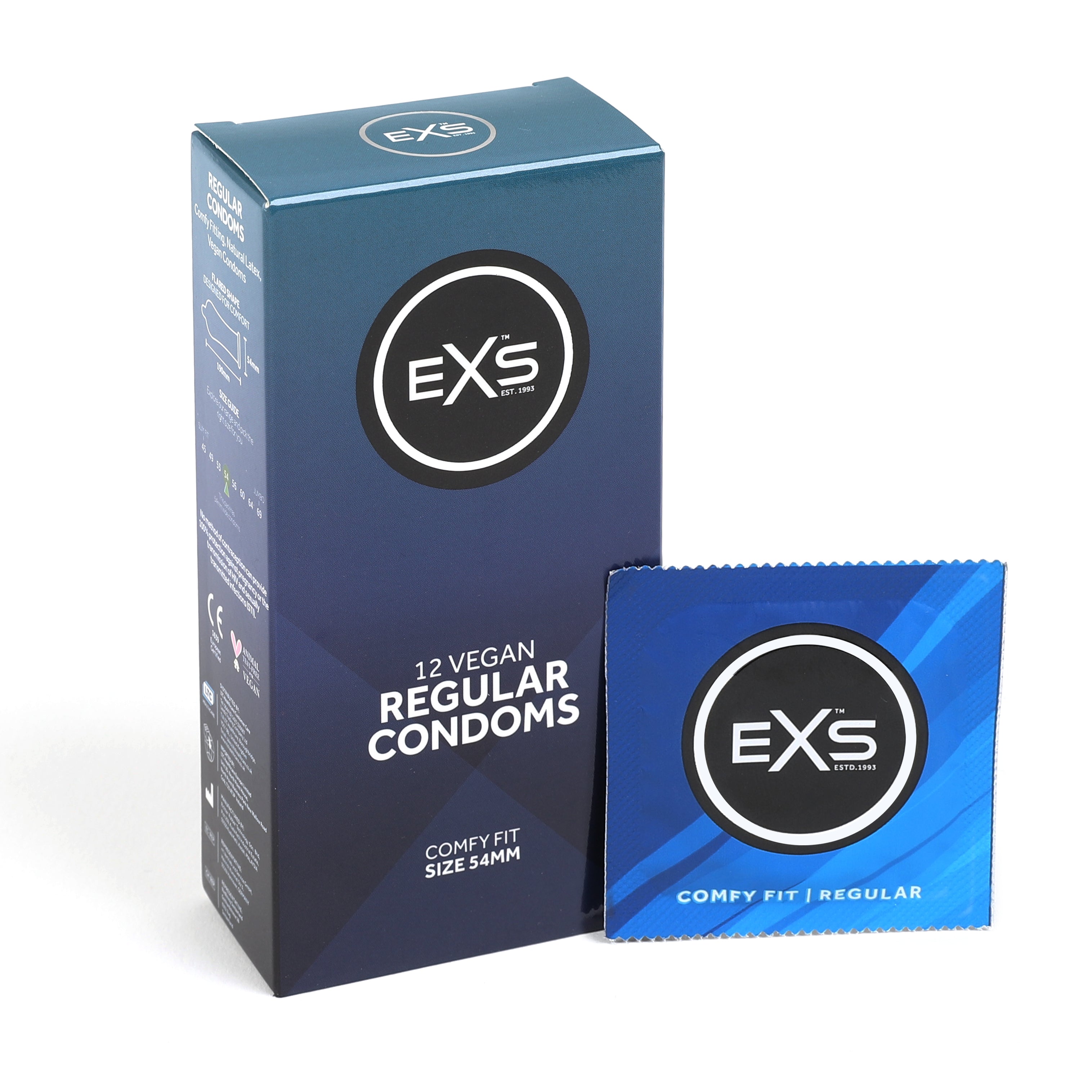 EXS Regular Kondome 12 Stück 54 mm Standard