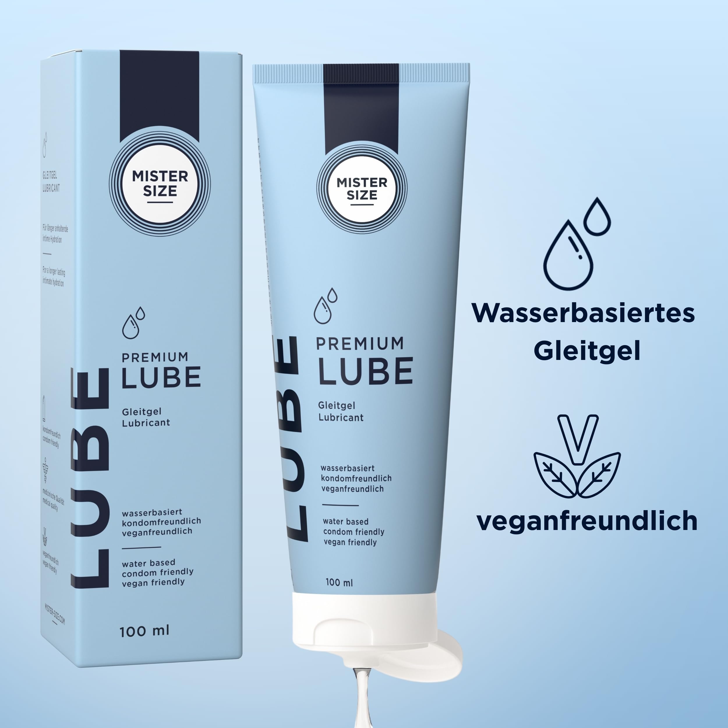 Mister Size Premium Lube Gleitgel 100 ml wasserbasiert parfümfrei