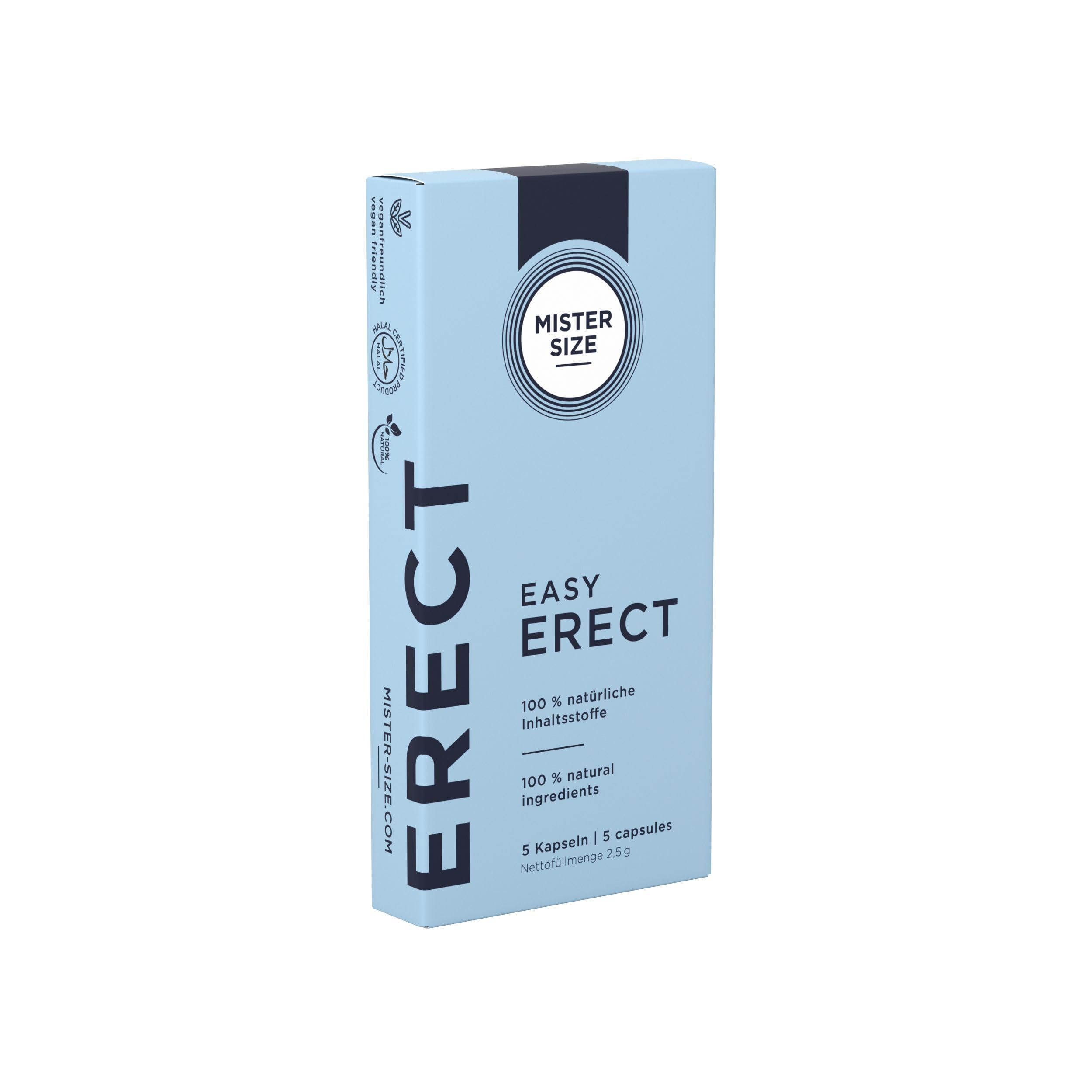 MISTER SIZE Easy Erect Potenzkapseln 5 Stück pflanzlich