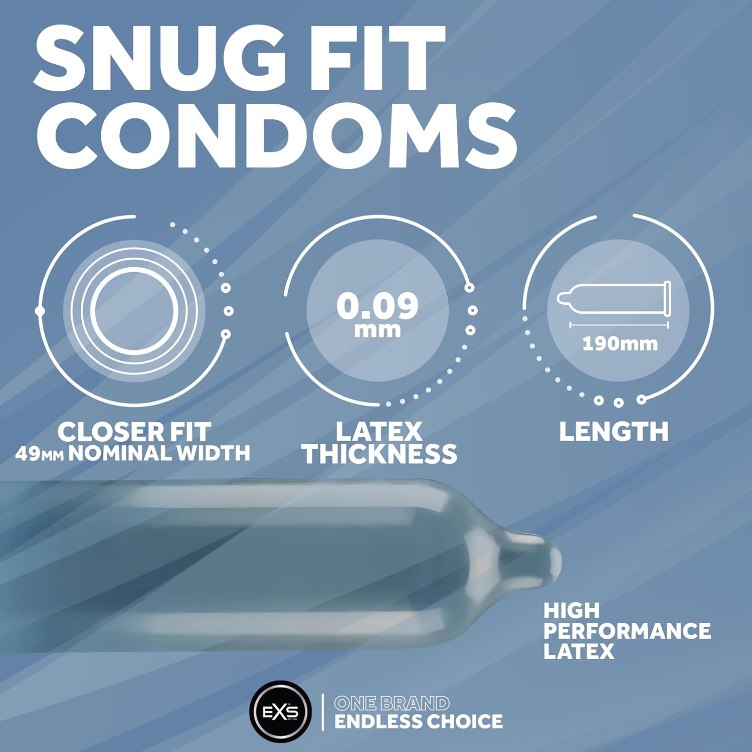 EXS Snug Fit 49mm Kondome eng 12 Stück