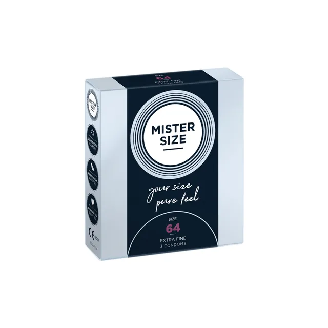 Mister Size Kondome 64 mm 3 Stück Extra Dünn vegan