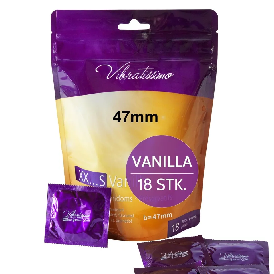 Vibratissimo Vanilla Kondome Vanille 18 Stück 47 mm dünn