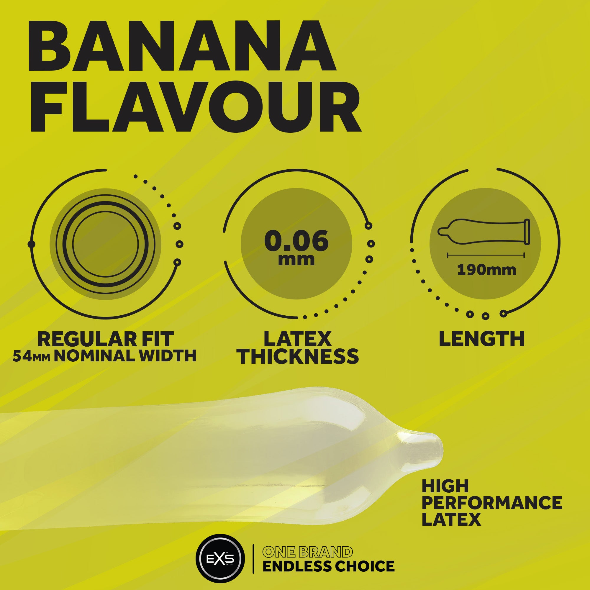 EXS Banana Flavour Kondome 100 Stück mit Bananengeschmack