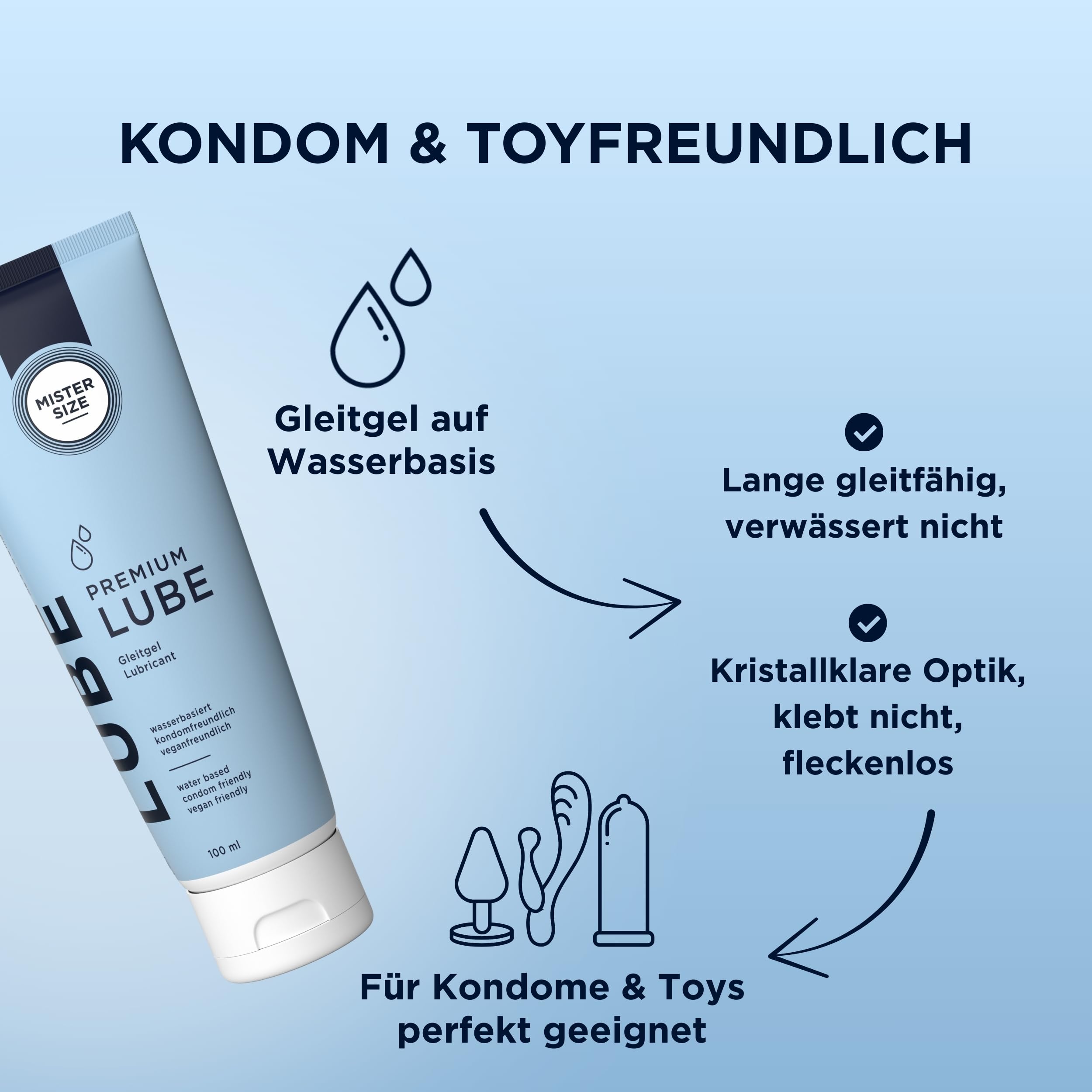 Mister Size Premium Lube Gleitgel 100 ml wasserbasiert parfümfrei