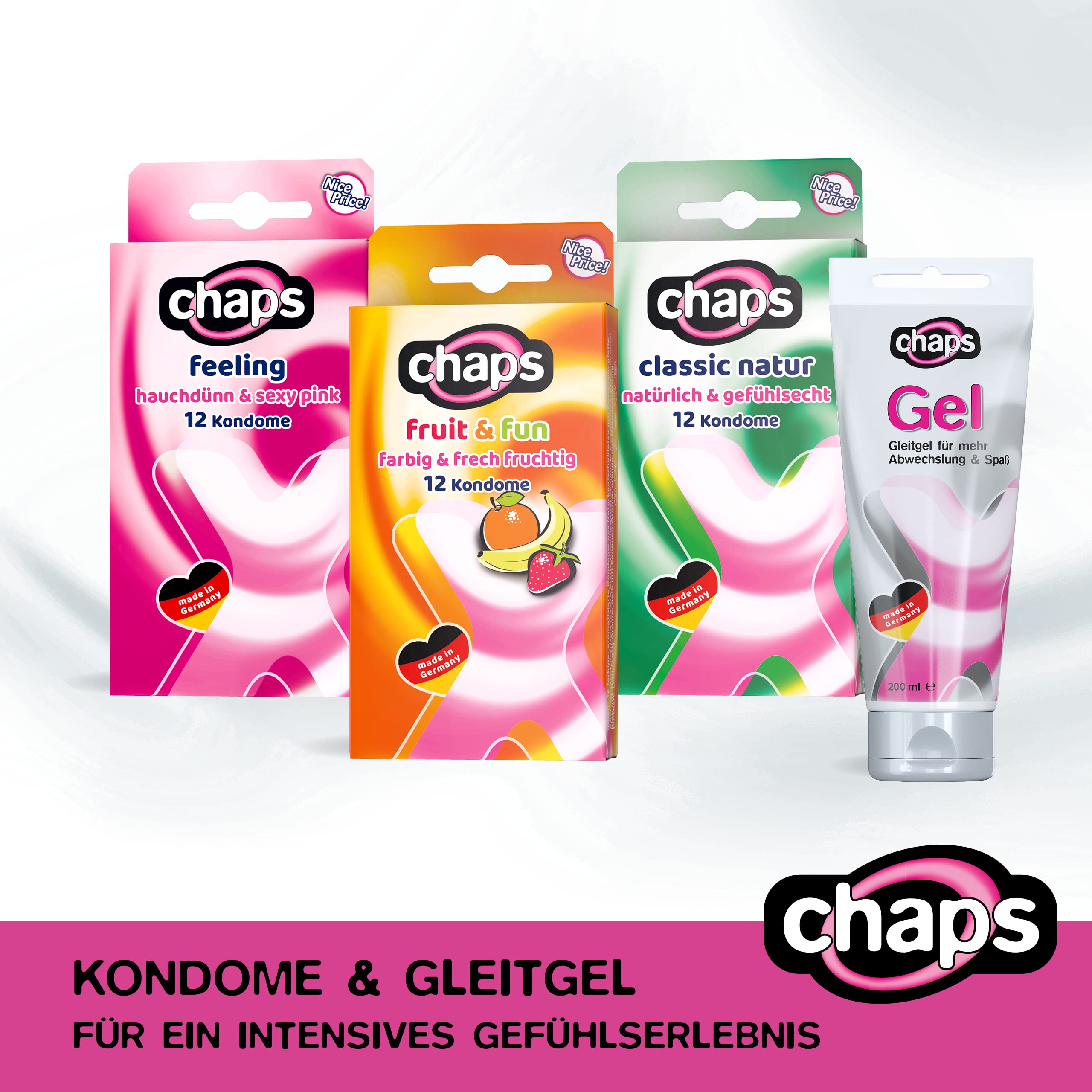 chaps feeling Kondome pink hauchdünn 24 Stück 52 mm
