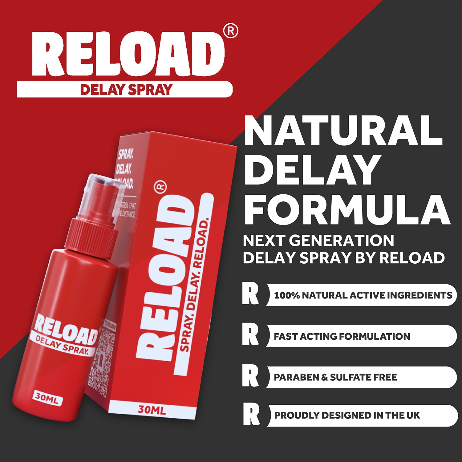 EXS Reload Delay Spray 30ml Ingwer Minze