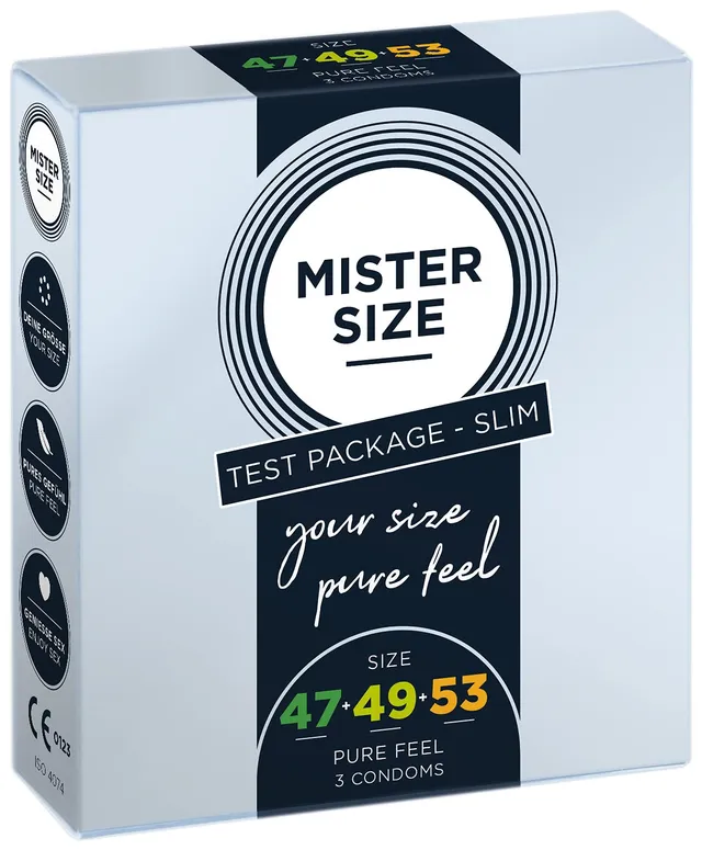 Mister Size Probierset Slim Kondome 3er 47-49-53 mm 0,05 mm