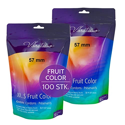 Vibratissimo Fruit Color Kondome 100er 57 mm mit Aroma