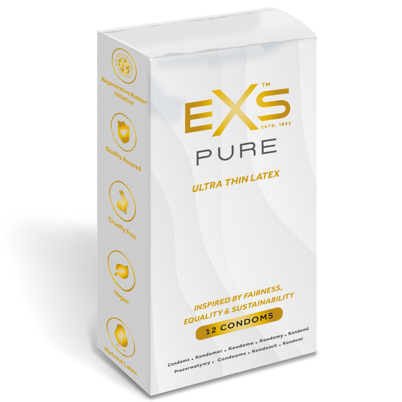 EXS Pure 53mm Kondom 12 Stück dünn geruchlos