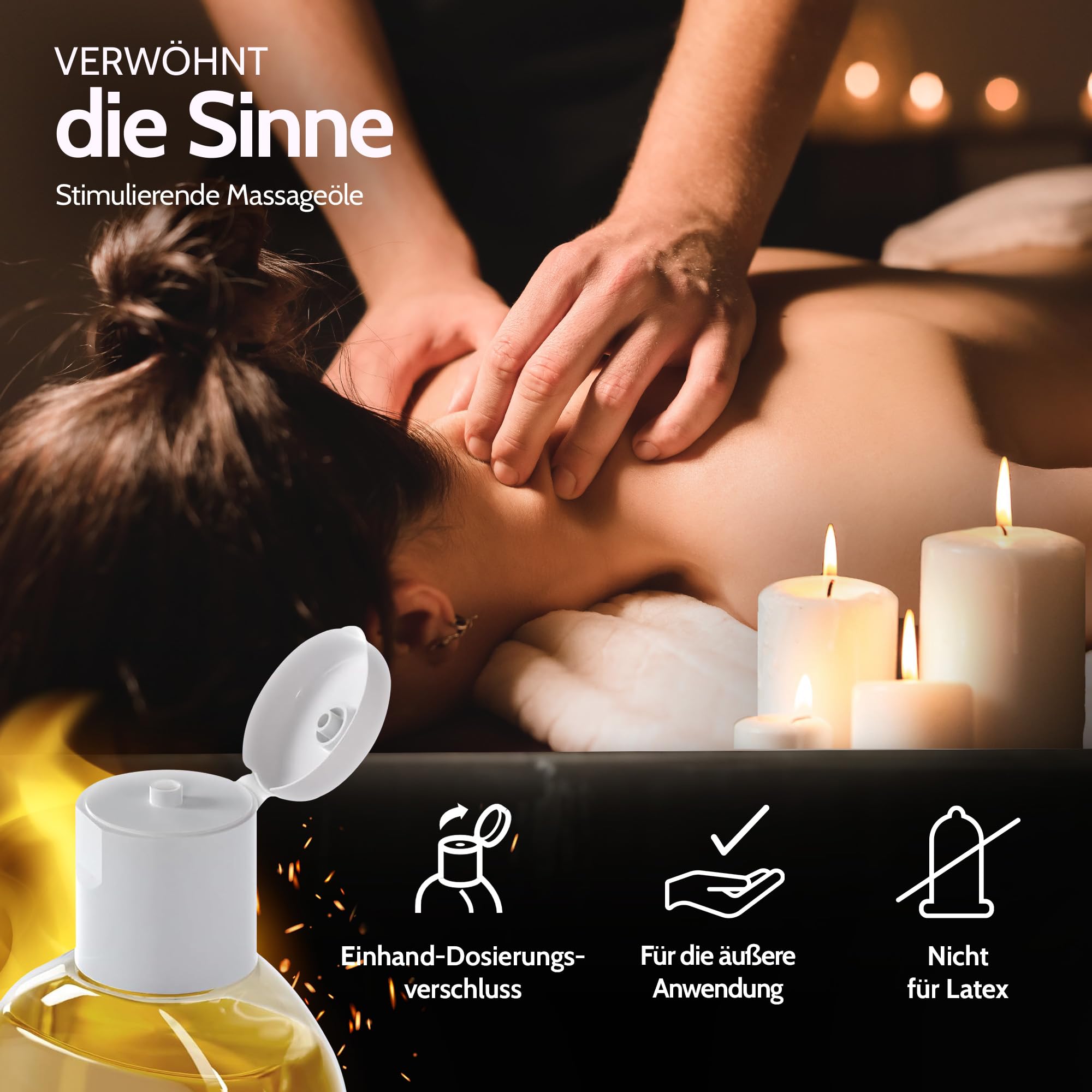Vibratissimo Massageöl Hot Moments 250 ml wärmend