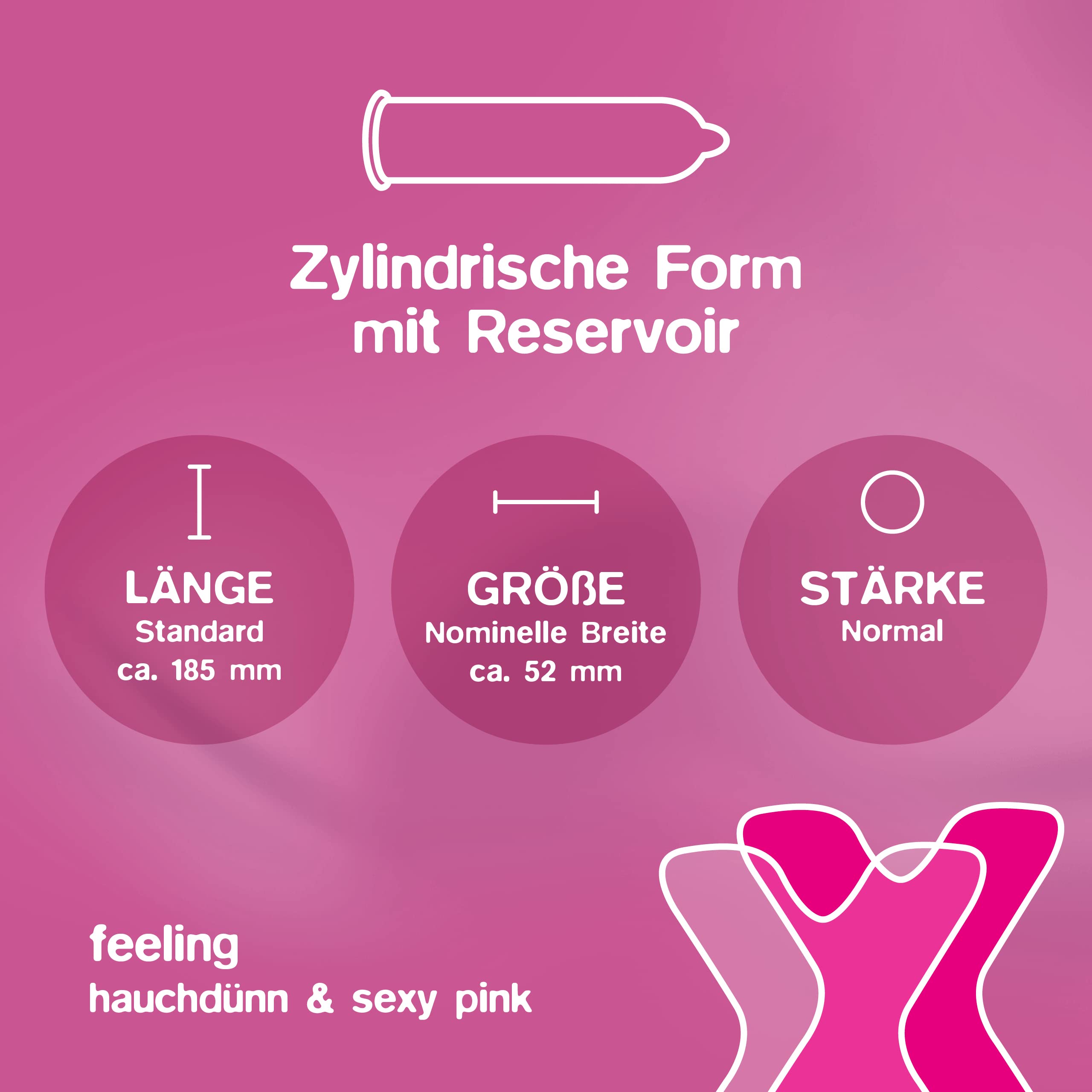 chaps feeling Kondome pink hauchdünn 24 Stück 52 mm