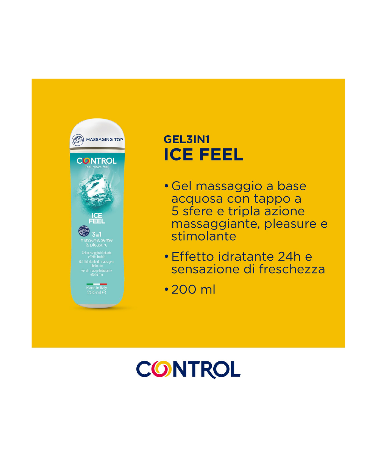 Control Ice Feel Massagegel 200 ml kühlend wasserbasis