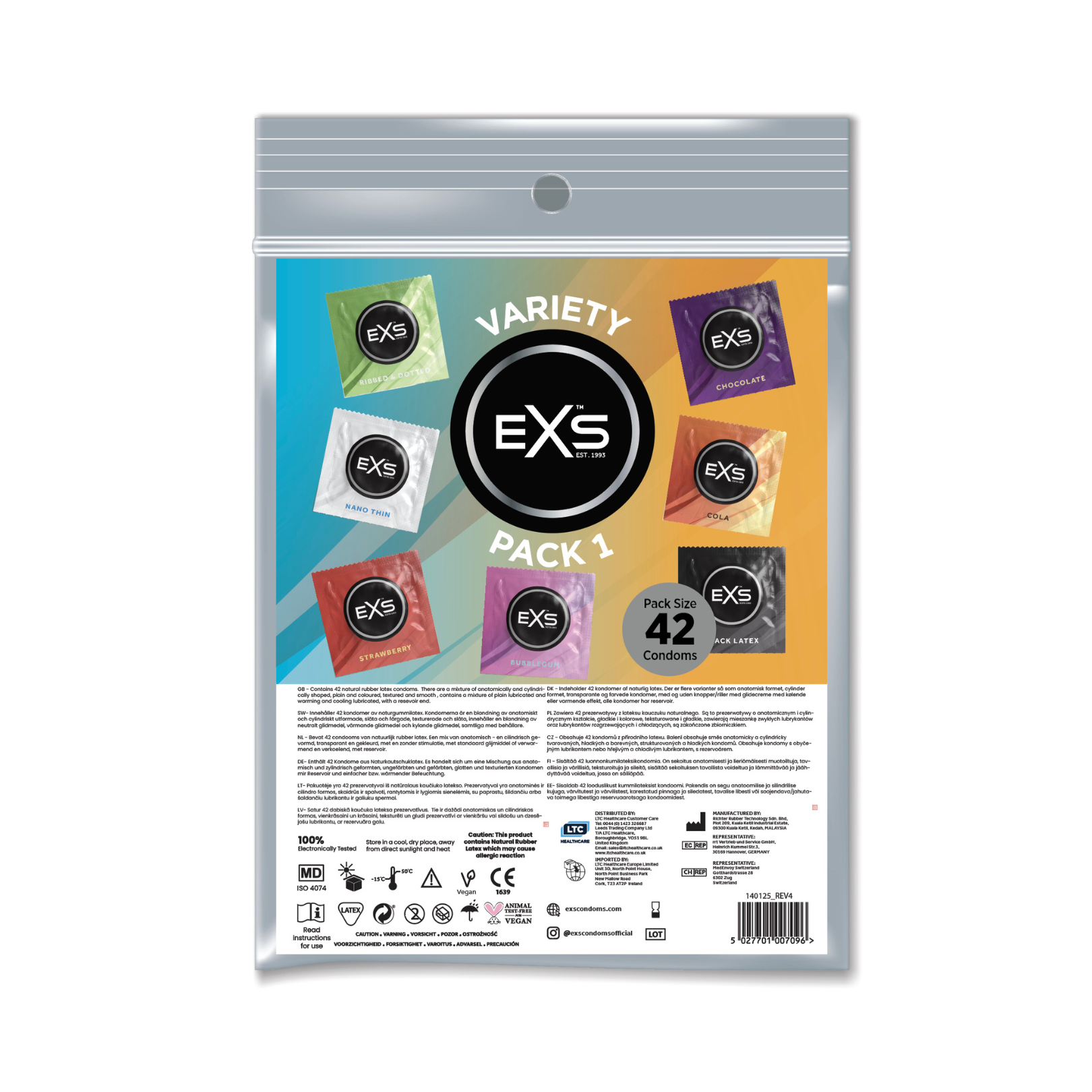 EXS Variety Pack 1 Kondome Mix 48 Stück vegan