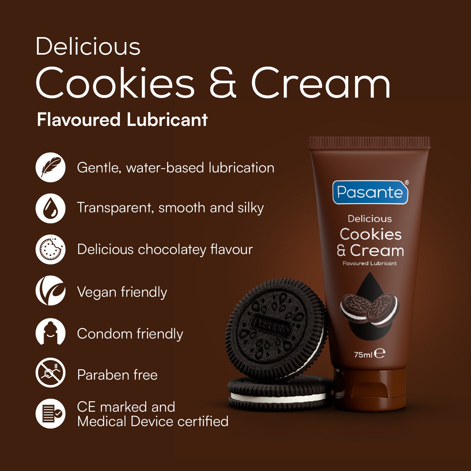 Pasante Flavoured Gleitgel 75ml Cookies & Cream