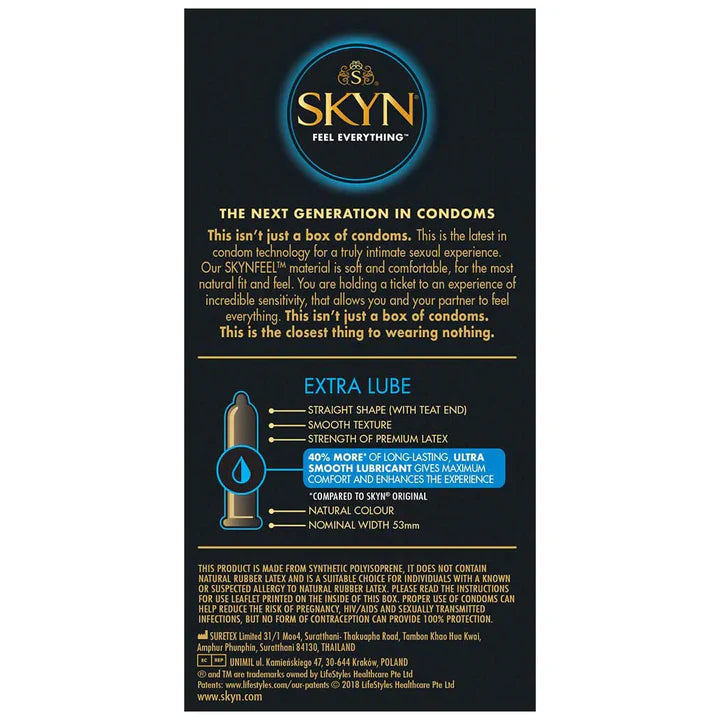 SKYN Extra Lubricated Kondome latexfrei 10 Stück