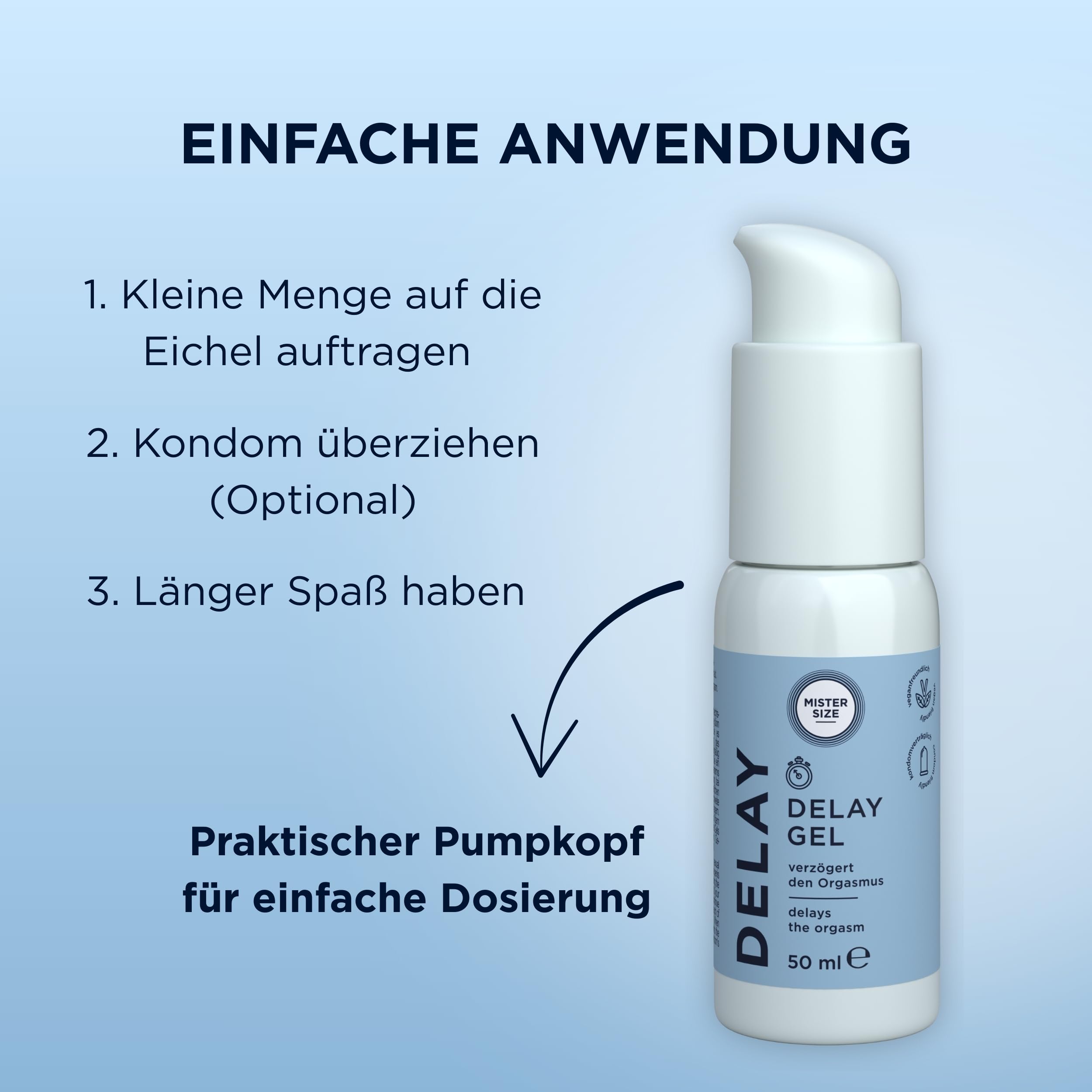Mister Size Delay Gel 50 ml kühlend mit Nelkenöl
