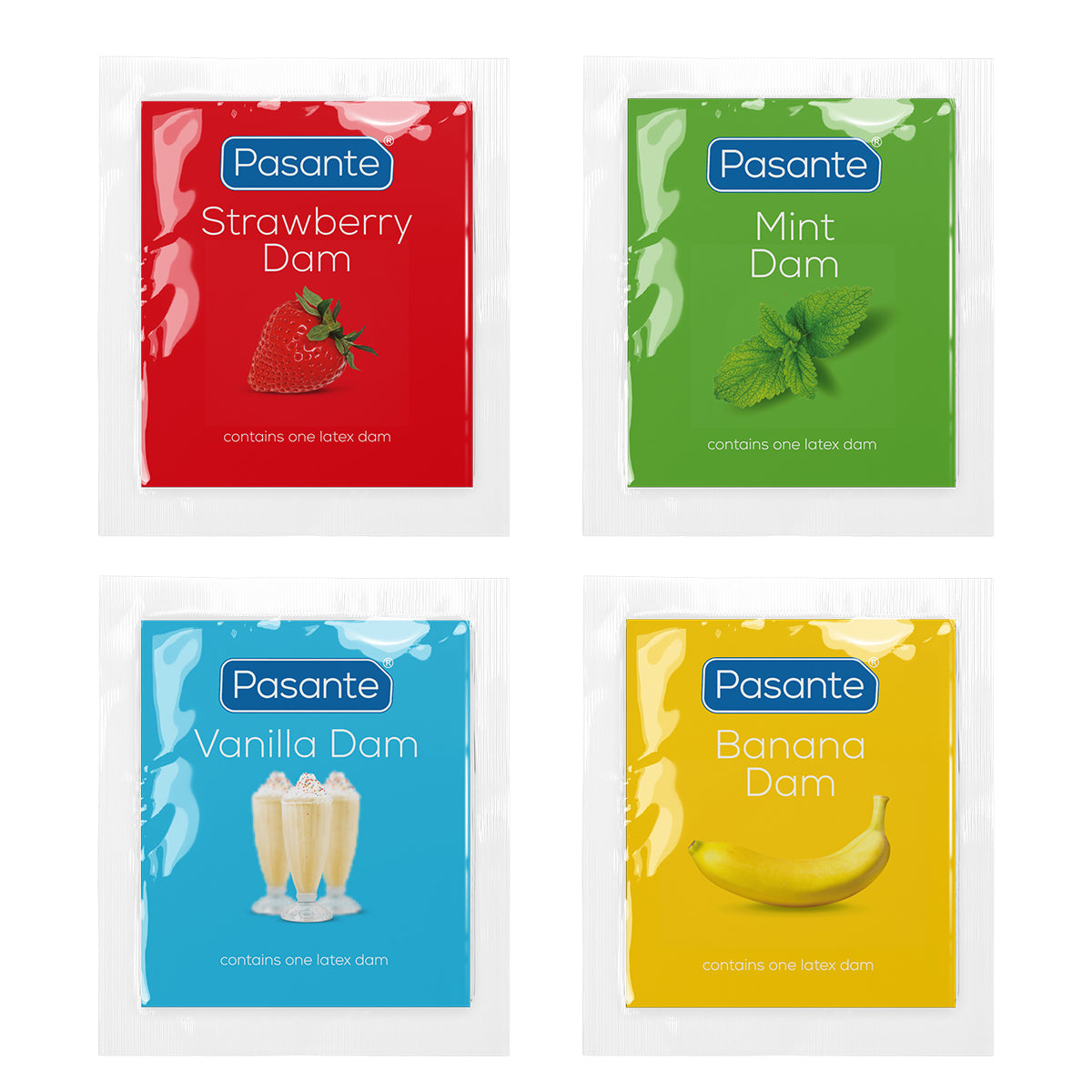Pasante Oral Dams Lecktücher 36er Pack sortiert Aroma
