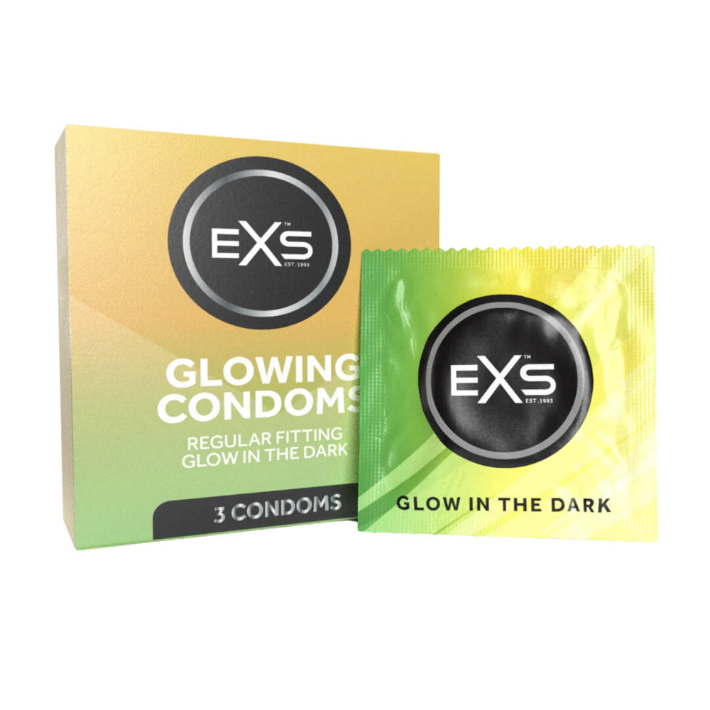 EXS Glow in the Dark Kondome 3 Stück 53 mm leuchtend