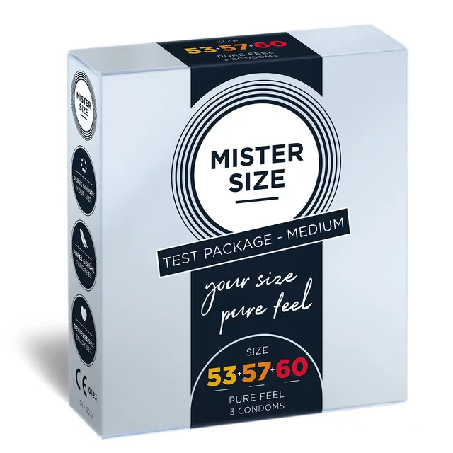 Mister Size Probierset Kondome 3er 53-57-60 mm Medium