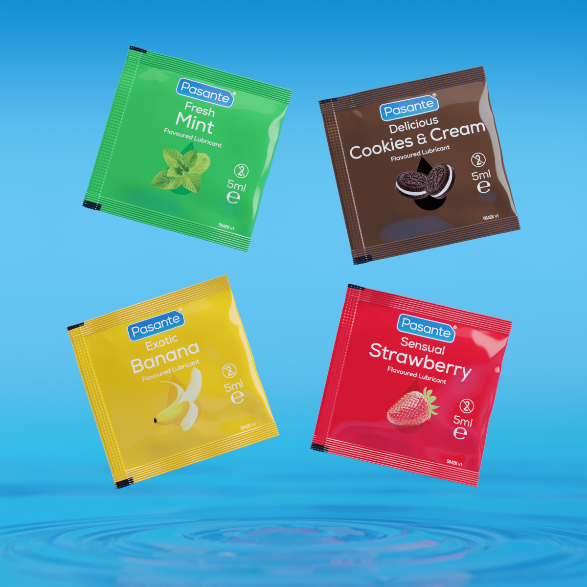 Pasante Flavoured Lubes Gleitgel Mix 144x 5 ml