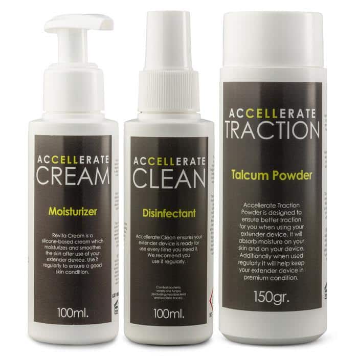MaleEdge Accelerate Kit Zubehör Set Reinigung Creme