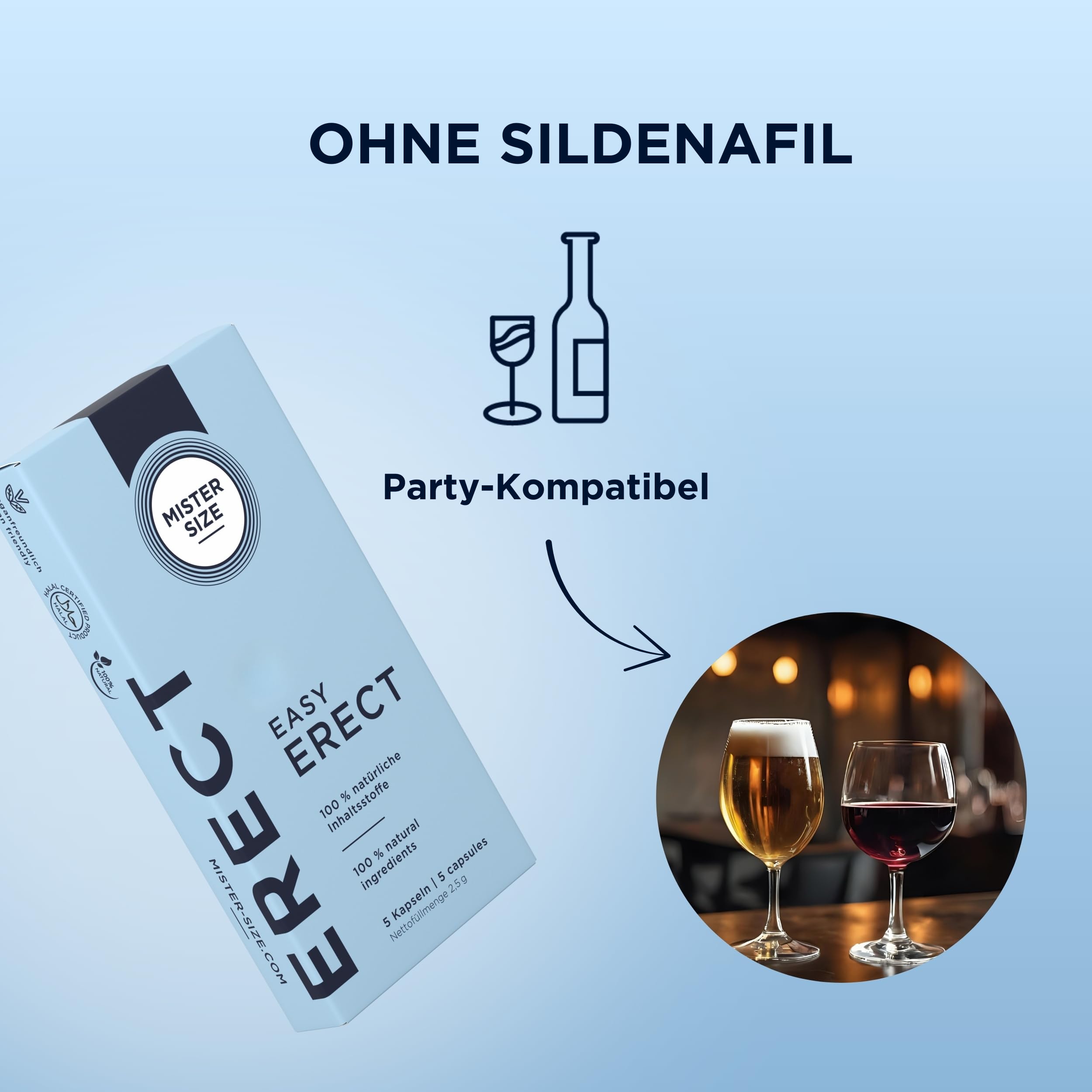 MISTER SIZE Easy Erect Potenzkapseln 5 Stück pflanzlich