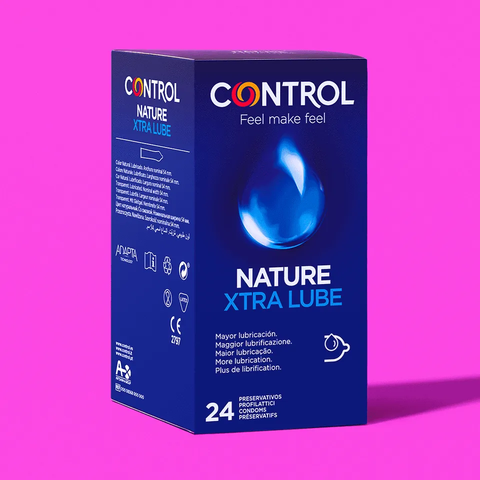 Control Nature Extra Lube Kondome 24 Stk anatomisch 54 mm