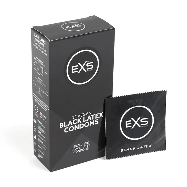EXS Black Kondome 12 Stück 54mm schwarzes Latex