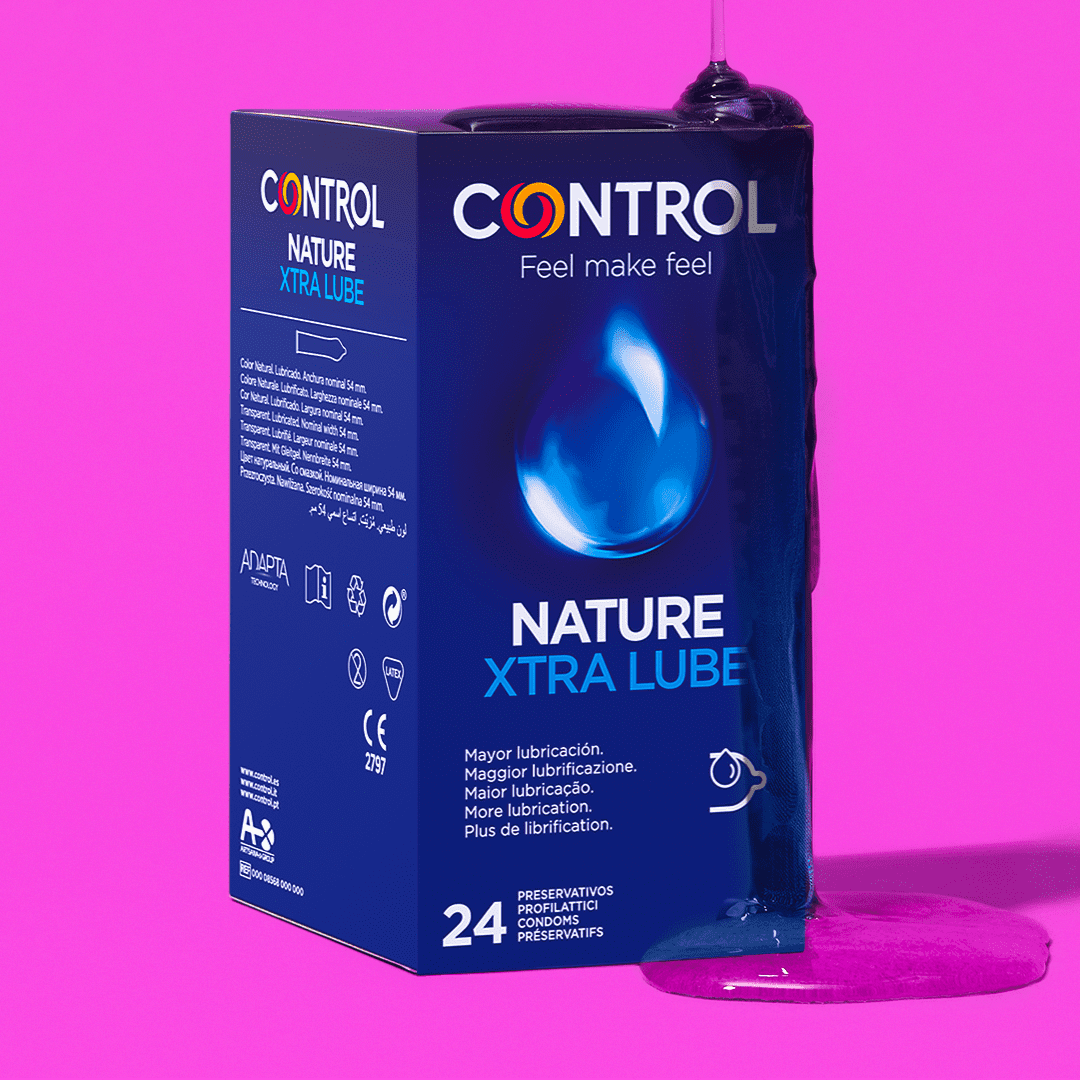 Control Nature Extra Lube Kondome 24 Stk anatomisch 54 mm