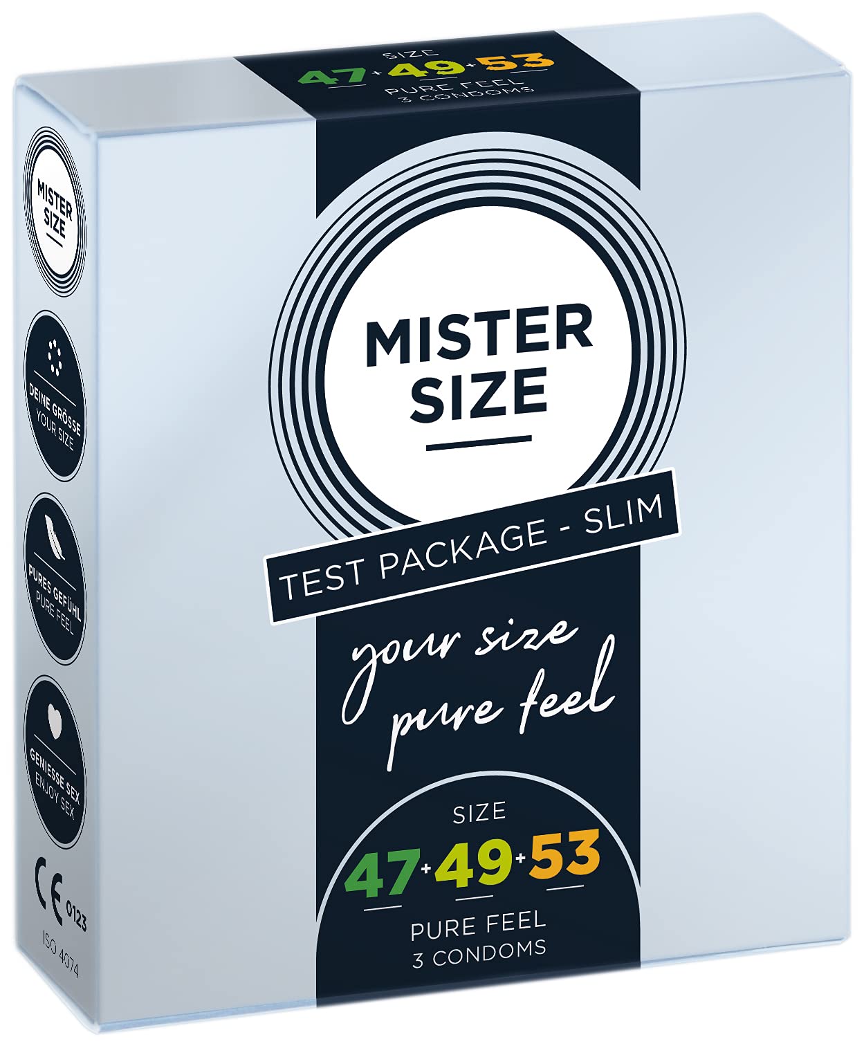 Mister Size Probierset Slim Kondome 3er 47-49-53 mm 0,05 mm