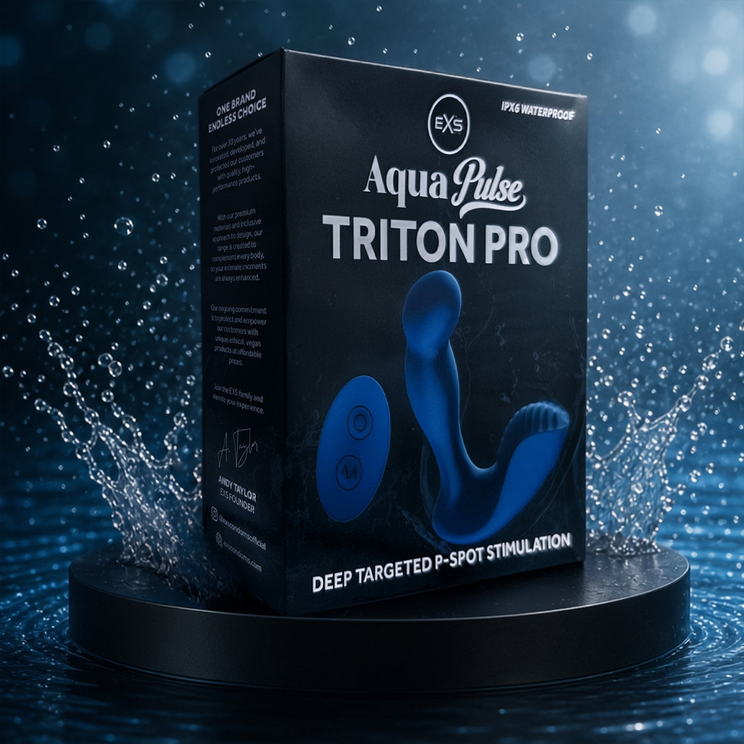 EXS AquaPulse Triton Pro Prostatavibrator Silikon wasserdicht