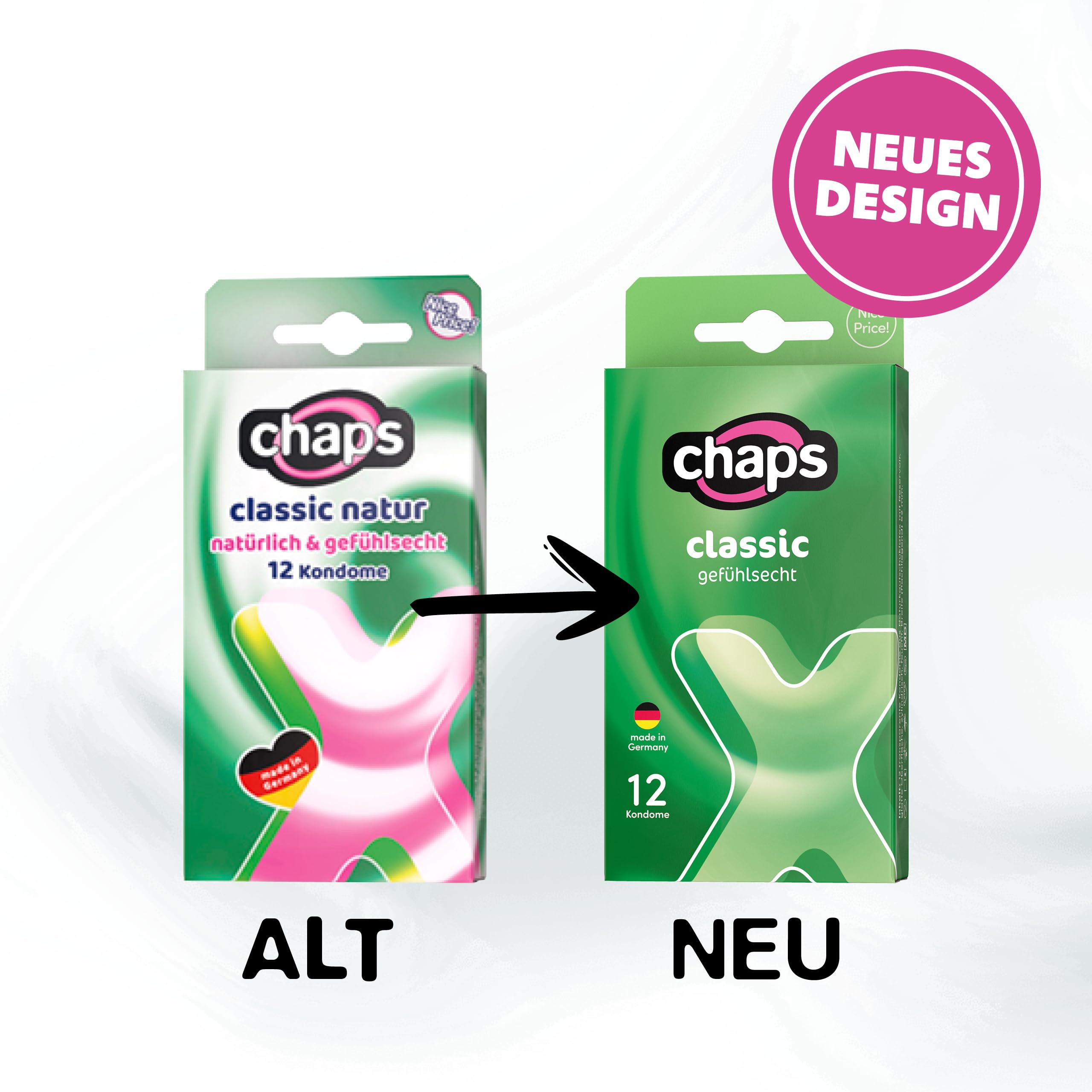 Chaps Classic Kondome transparent 24 Stück gefühlsecht 52 mm
