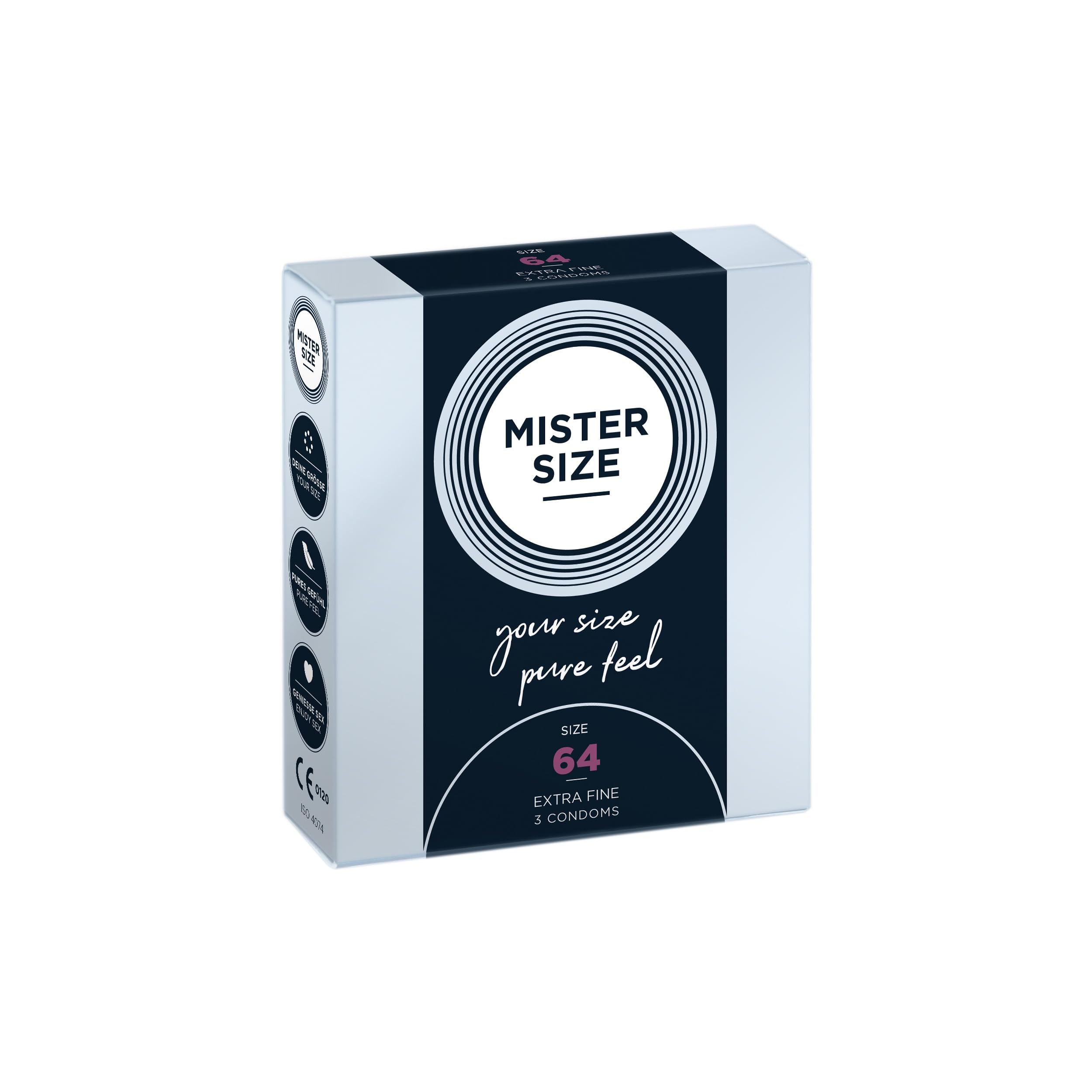 Mister Size Kondome 64 mm 3 Stück Extra Dünn vegan