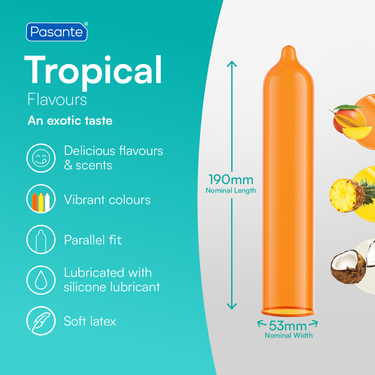 Pasante Tropical Kondome exotisch 144 Stück