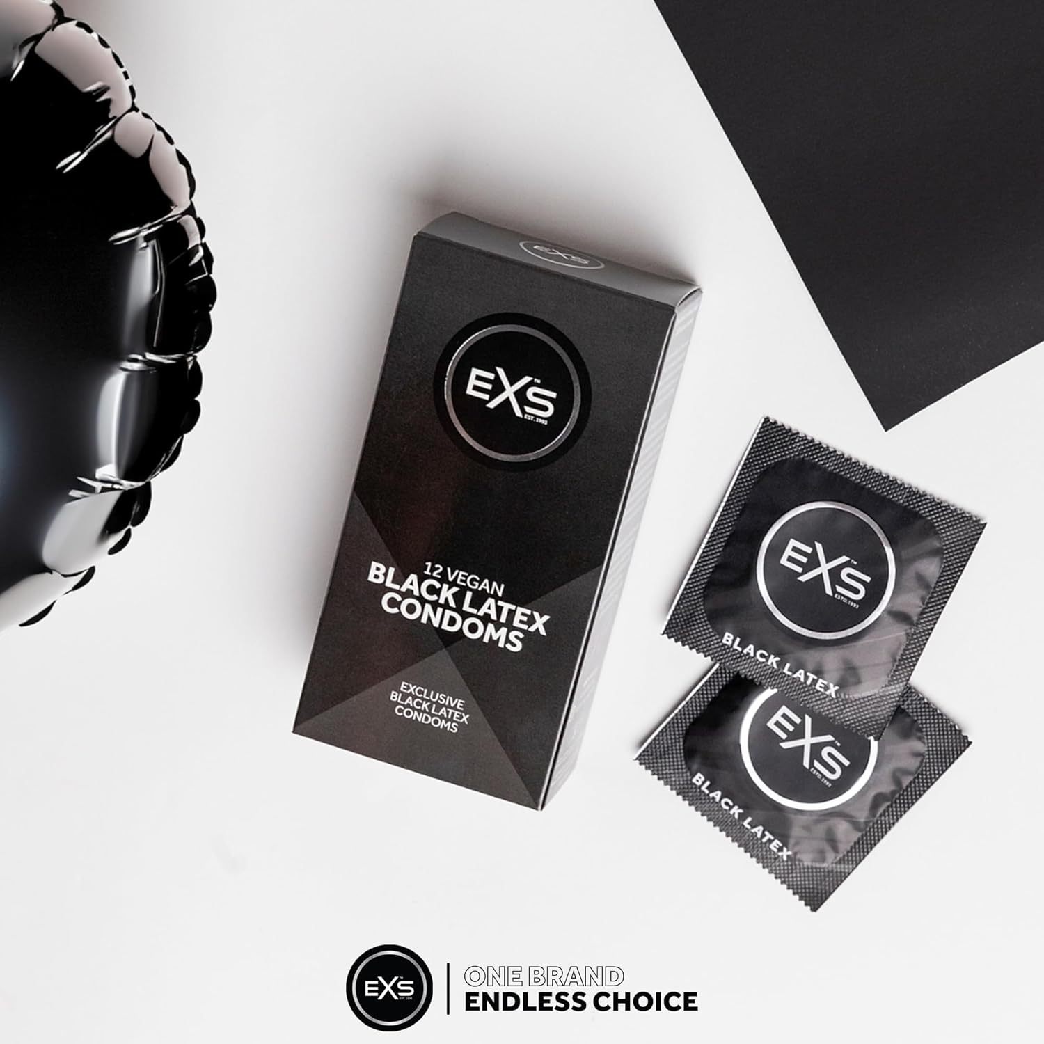 EXS Black Kondome 12 Stück 54mm schwarzes Latex