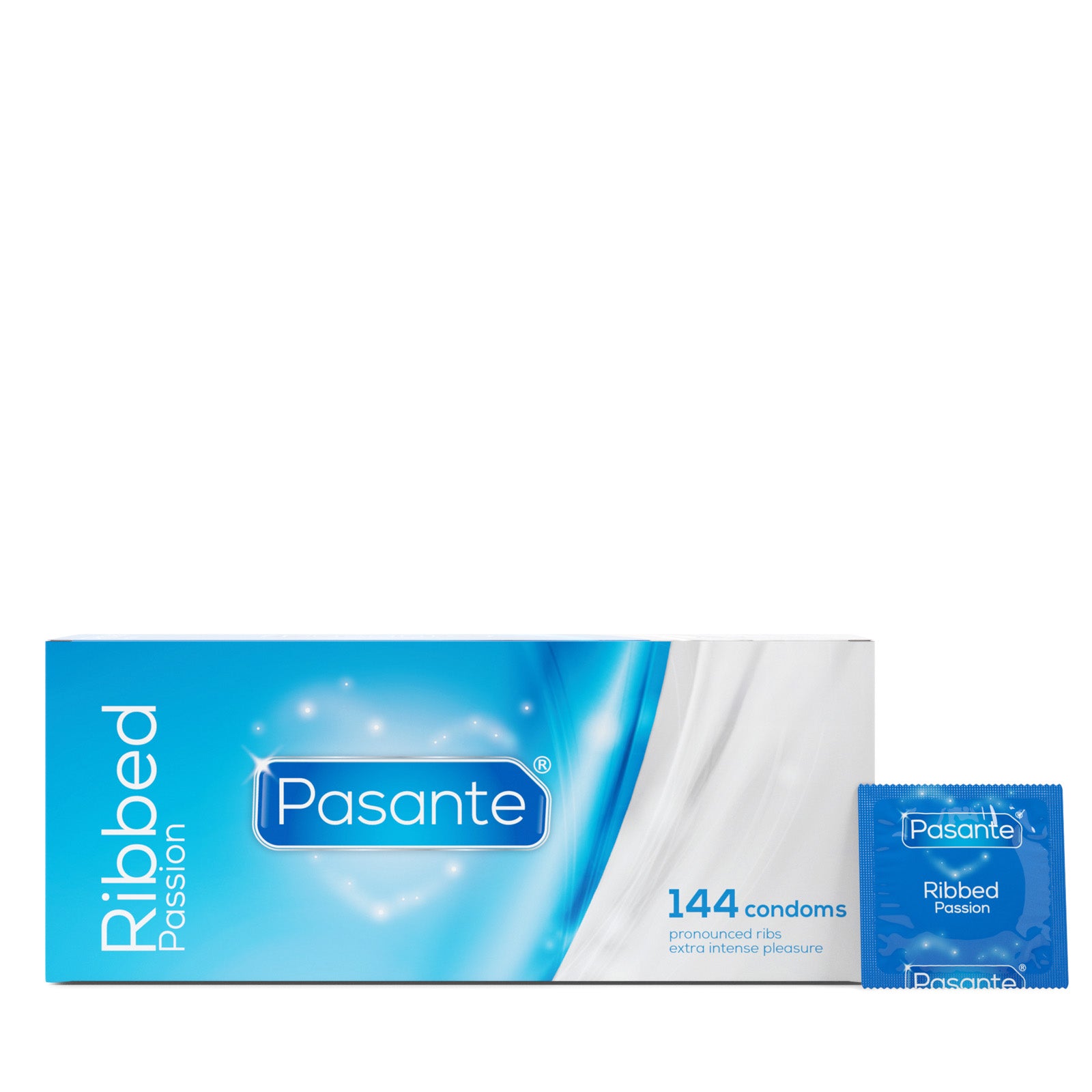 Pasante Passion Ribbed Kondome 144er Box gerippt Latex