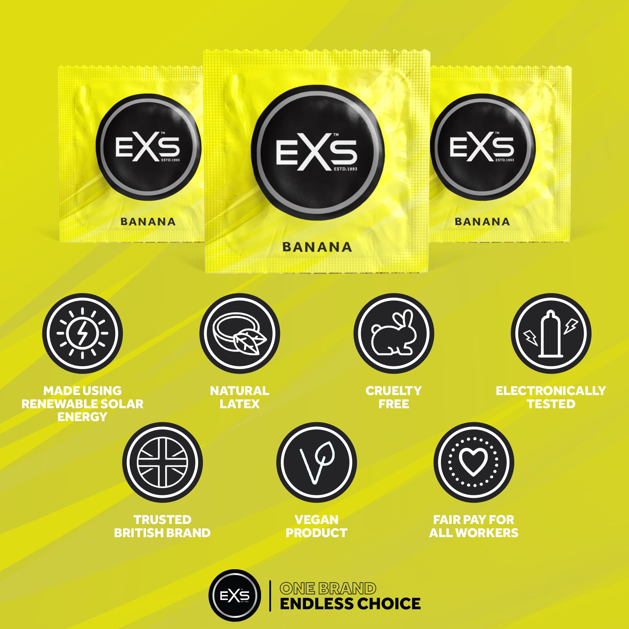 EXS Banana Flavour Kondome 100 Stück mit Bananengeschmack