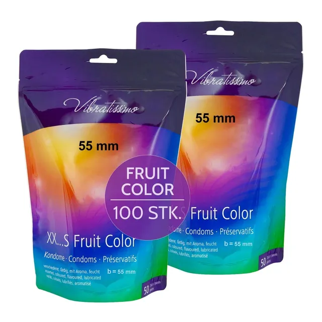 Vibratissimo Fruit Color Kondome 100er 55 mm gefühlsecht